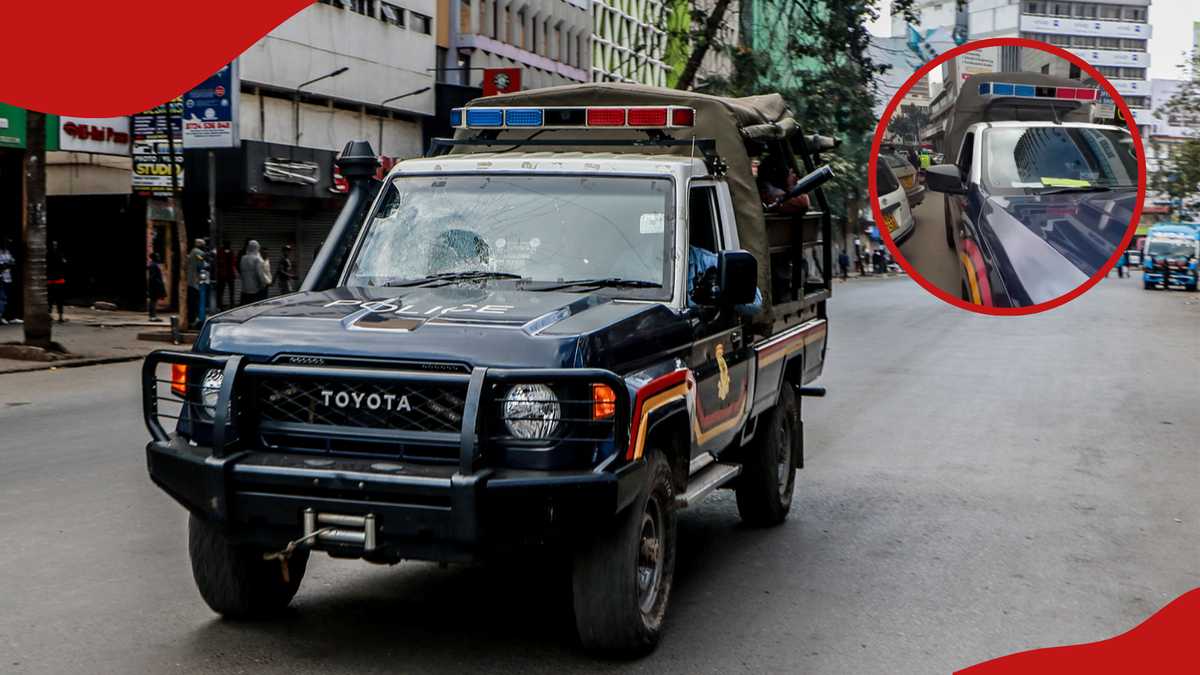 Un Kenyan audacieux empêche le Land Cruiser de la police d'utiliser la mauvaise voie : "Utarudi Nyuma Bro"