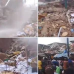 Un bâtiment commercial à Lagos s'effondre