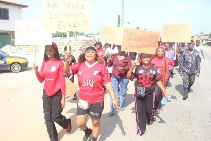 Les résidents de Sogakope protestent contre la facturation de l'ECG