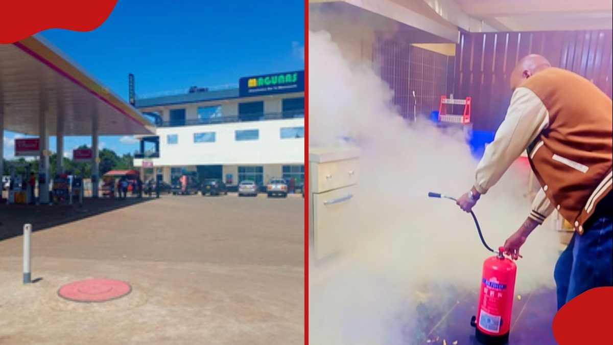 Murang'a : Panique alors qu'un incendie se déclare à la cafétéria de la station-service de Magunas
