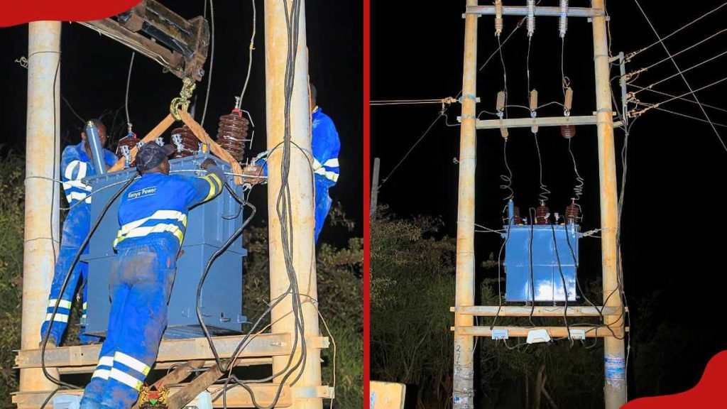 Kenya Power installe un nouveau transformateur à Mbeere Nord pendant la nuit après que les résidents ont sonné l'alarme concernant son retrait
