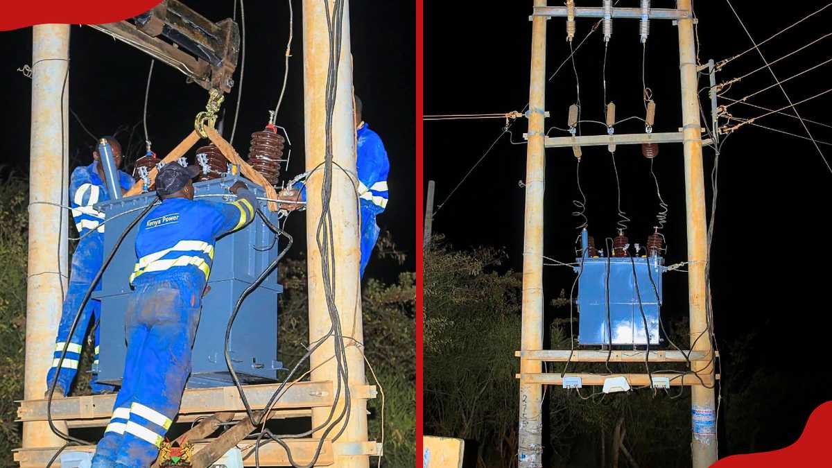Kenya Power installe un nouveau transformateur à Mbeere Nord pendant la nuit après que les résidents ont sonné l'alarme concernant son retrait