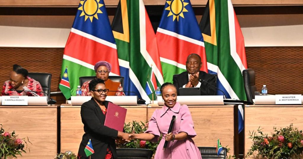L'Afrique du Sud et la Namibie signent sept accords pour approfondir la coopération économique