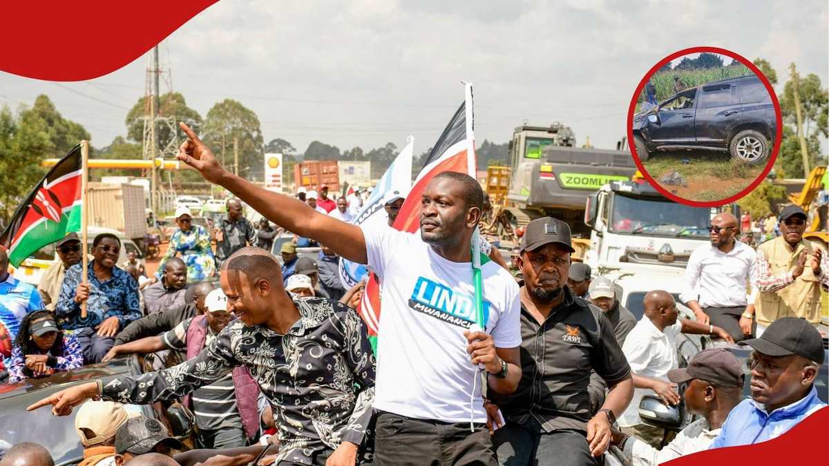 Trans Nzoia : un véhicule du convoi Linda Mwananchi d'Edwin Sifuna se renverse sur l'autoroute Sibanga-Kitale