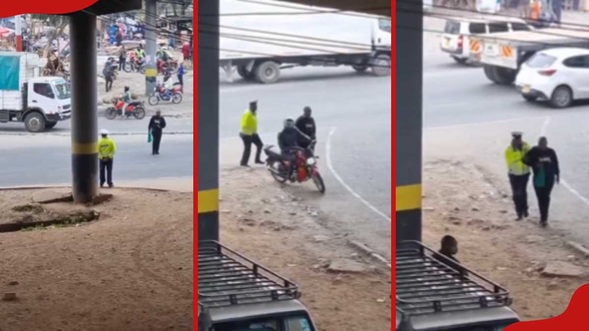 Une vidéo montre un flic utilisant une tactique de répression pour arrêter un homme qui n'a pas utilisé la passerelle pour traverser l'autoroute