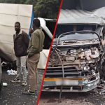 Vidéo : Circulation intense sur la route Mai Mahiu après un accident impliquant 2 camions et une voiture