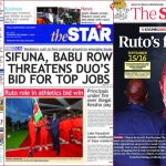 Journaux kenyans, 17 septembre : Des détectives courent après l'homme qui aurait poignardé sa petite amie au domicile de sa tante