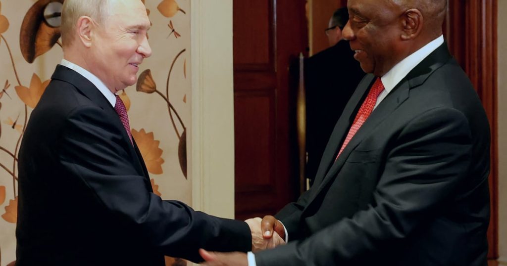 Ramaphosa et Poutine se rencontrent en Inde pour discuter du renforcement du commerce bilatéral