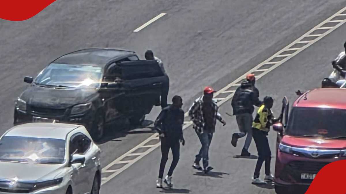 Vidéo : Des suspects ont harcelé des automobilistes sur l'autoroute de Nairobi en plein jour