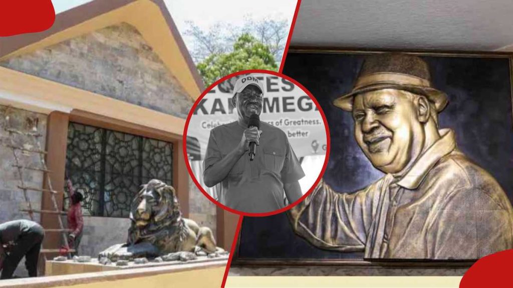 À l'intérieur du mausolée presque terminé de Raila Odinga dans le comté de Siaya, avant son mémorial