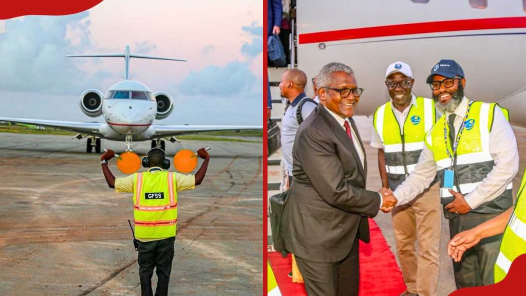 Aliko Dangote : l'homme le plus riche d'Afrique atterrit à l'aéroport de Manda avant l'inauguration des travaux de la raffinerie de Lamu