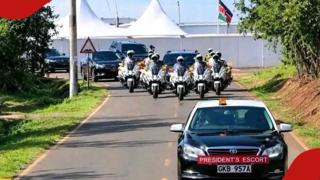 Journée Mashujaa : Comment le président William Ruto est arrivé dans un lourd convoi présidentiel à Eldoret
