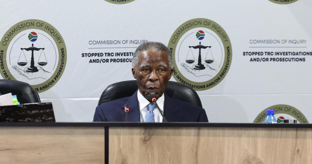 Mbeki rejette les allégations selon lesquelles son administration aurait interféré avec les poursuites engagées pendant l'apartheid