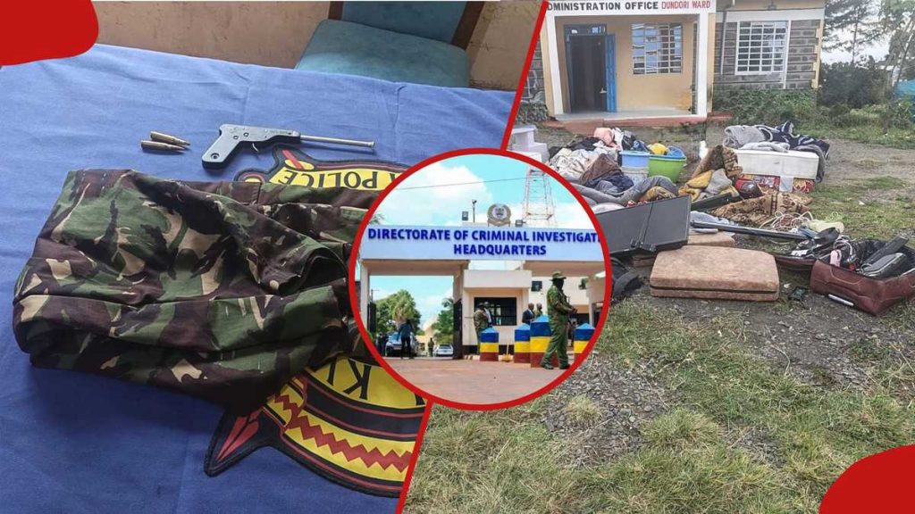 Nakuru : la DCI arrête un suspect de cambriolage et récupère des articles ménagers volés et des vêtements de la KDF