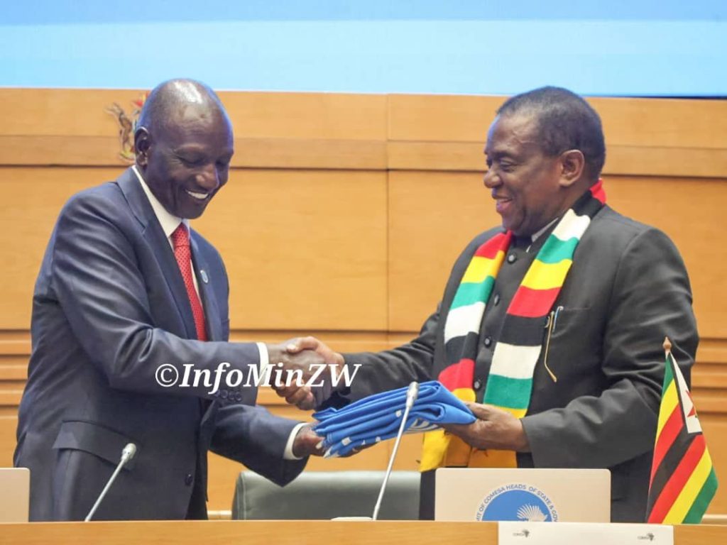 Ruto fait pression pour un marché africain unique alors que le Kenya cède la présidence du COMESA au Zimbabwe